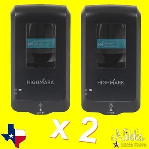 [2x] Highmark Automated Soap &‎ Sanitizer Dispenser, Black #9910190